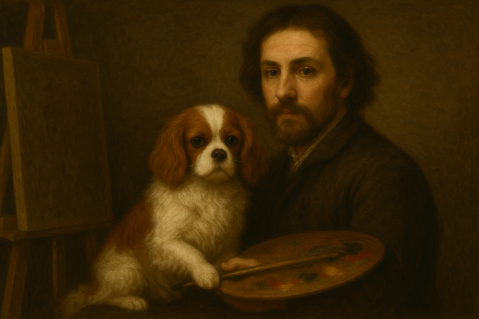 예술가를 사로잡은 강아지들