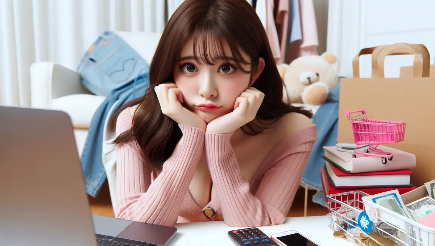 타오바오-쇼핑하고-배송을-기다리는-여성의-모습