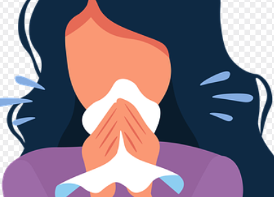 축농증에 걸린 여자가 그려진 그림