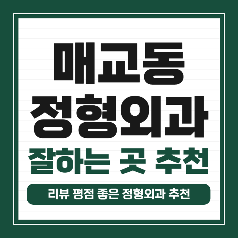 수원 팔달구 매교동 정형외과 유명하고 잘하는 곳 추천 TOP 5