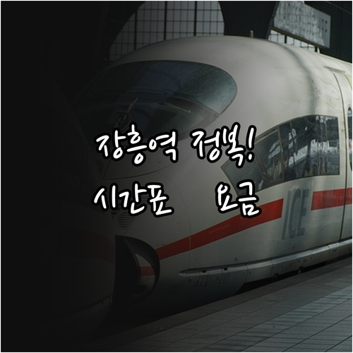 대곡 의정부 교외선 장흥역 운행 시간..