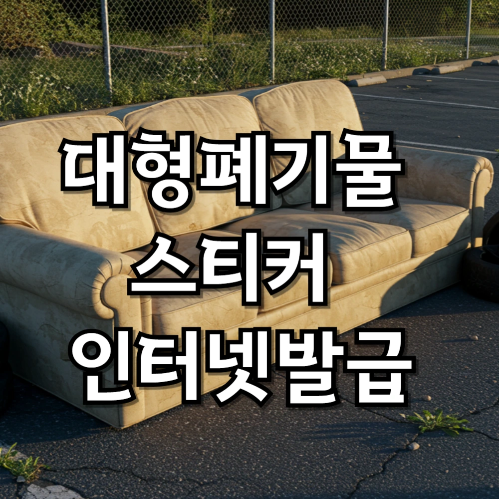 대형폐기물 스티커 인터넷발급