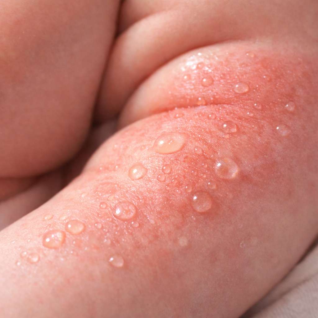 아기 피부 화상