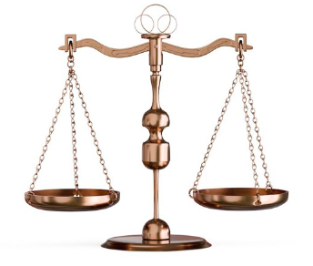 균형 잡힌 저울.