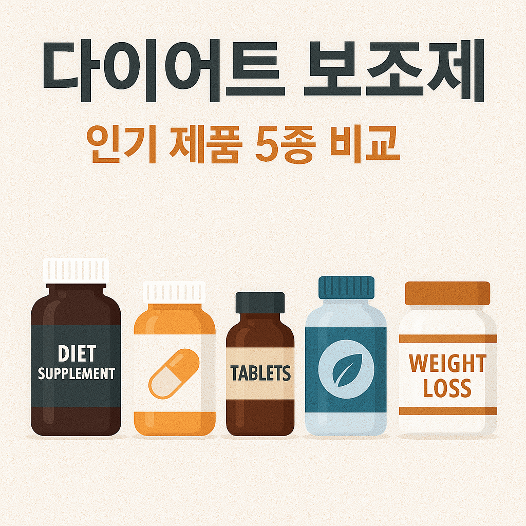 다이어트 보조제, 인기 제품 5종 비교