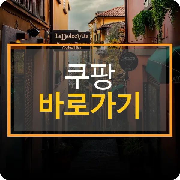 쿠팡 쇼핑몰 바로가기