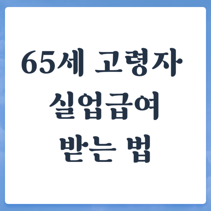 65세 실업급여