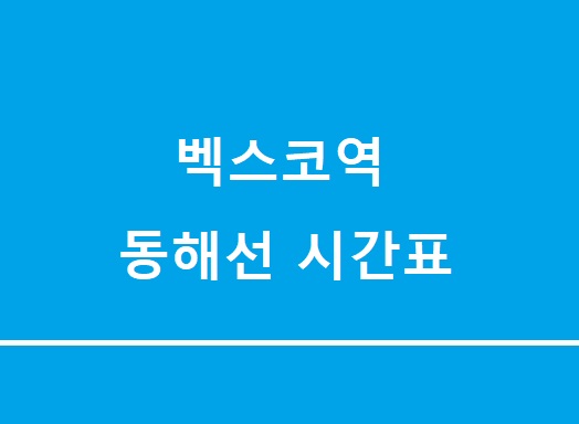 벡스코역 전철 시간표