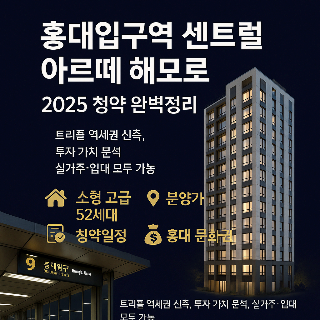 홍대입구역 센트럴 아르떼 해모로 완벽 분석