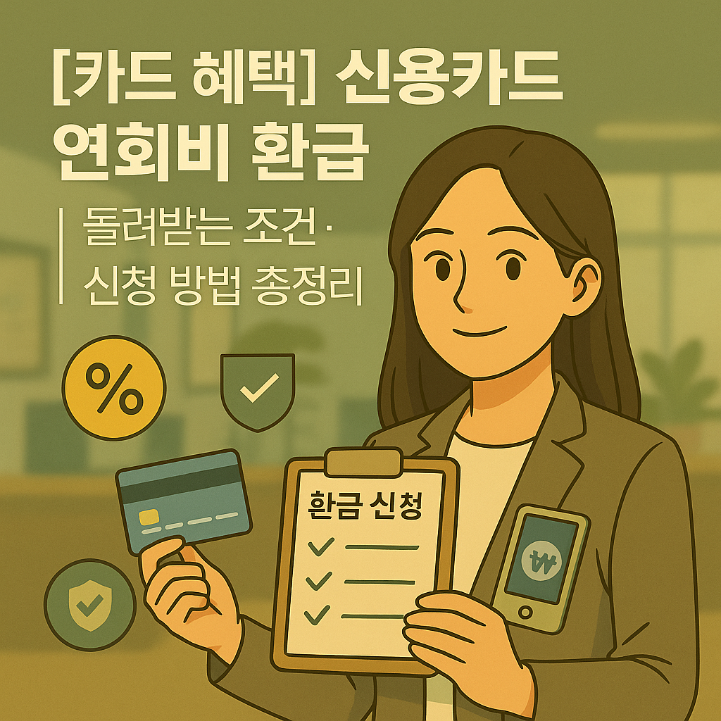 [카드 혜택] 신용카드 연회비 환급 ｜ 돌려받는 조건&middot;신청 방법 총정리