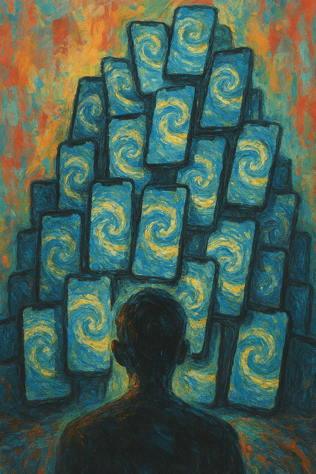 alt: 반복적으로 같은 콘텐츠를 소비하는 인물의 이미지