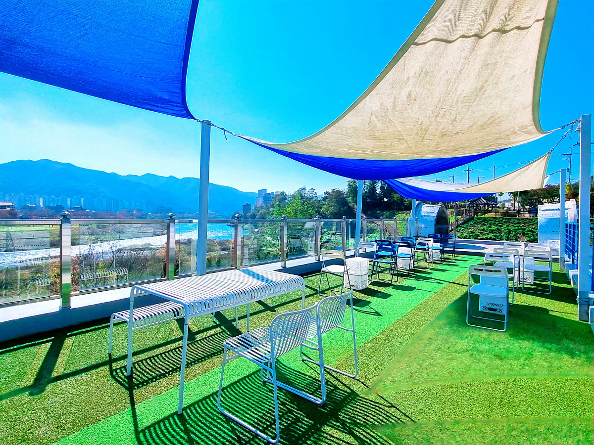 강원도 홍천 테샤로바 카페: 홍천강뷰 그리스식 감성 맛집, 쿠폰 정보