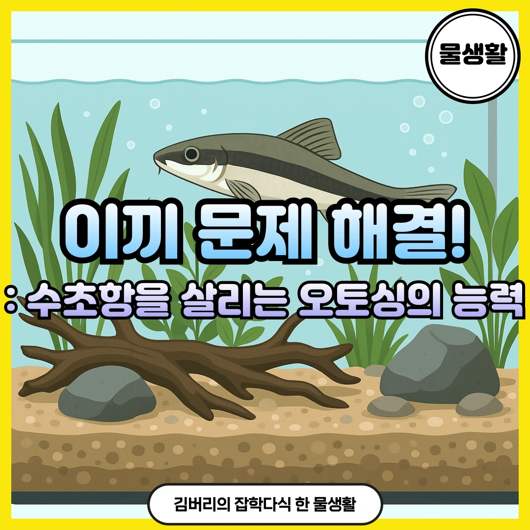 이끼 청소 생물 오토싱