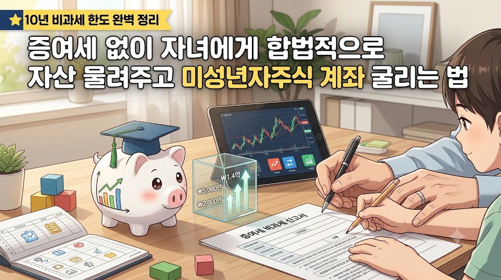 증여세 없이 자녀에게 합법적으로 자산 물려주고 미성년자 주식 계좌 굴리는 법