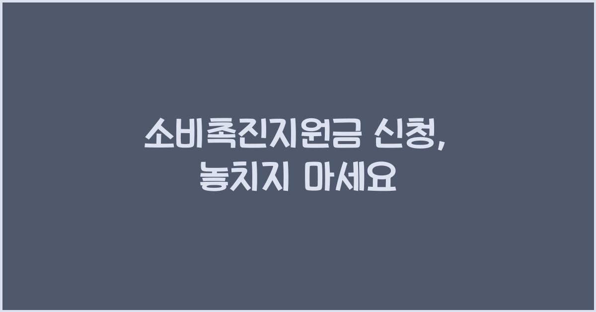 소비촉진지원금 신청
