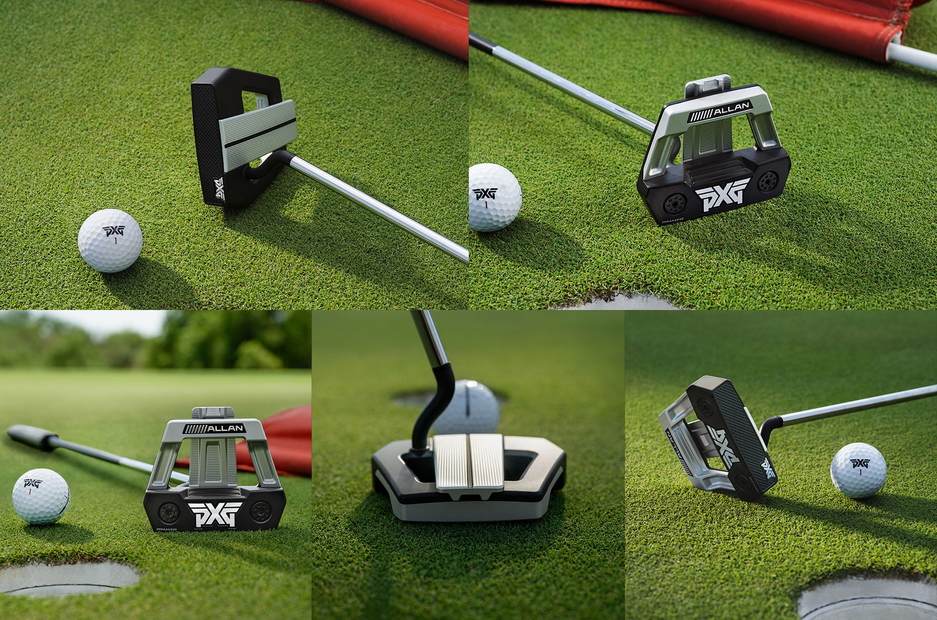 그린위에 놓여있는 PXG allan putter