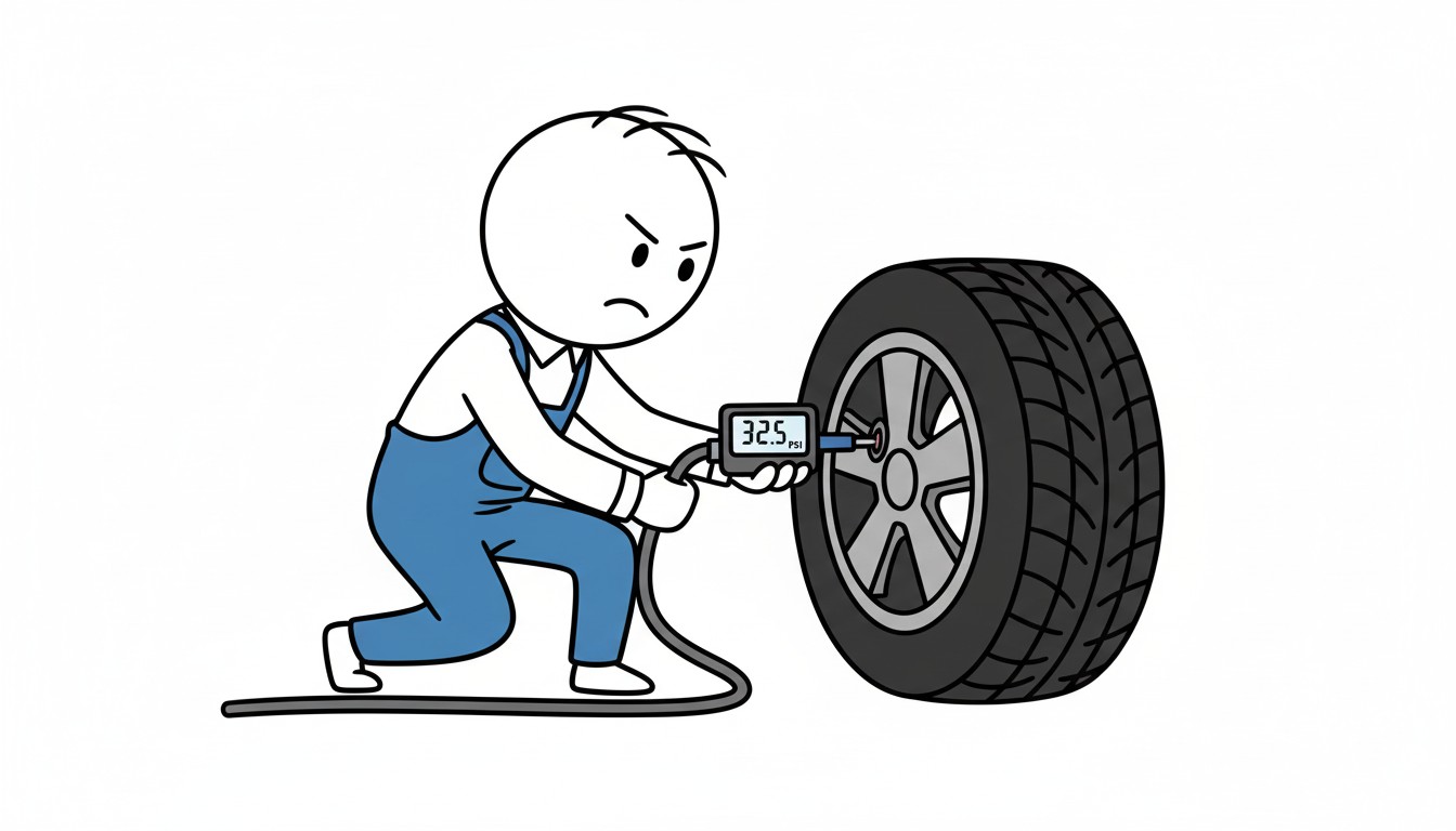 연비 향상을 위한 정기적인 타이어 공기압 점검