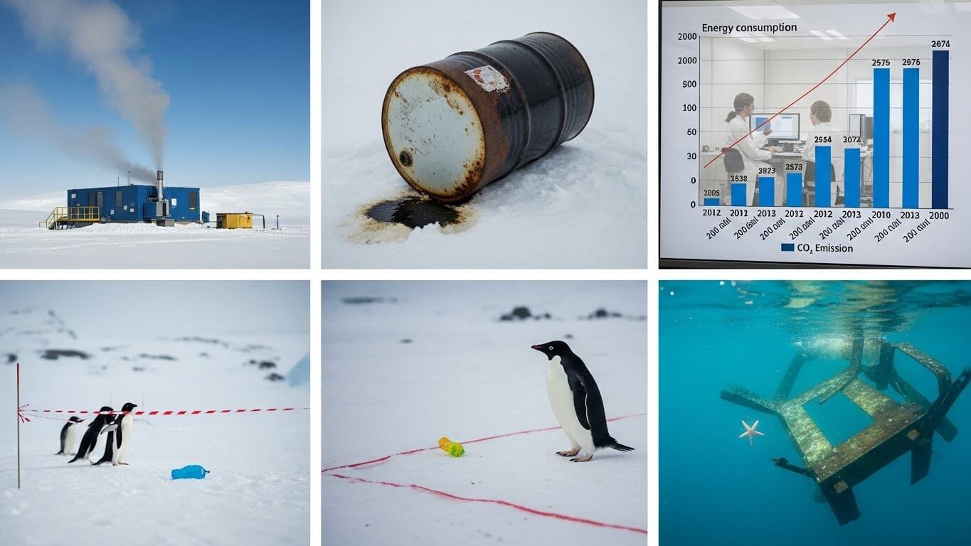 남극기지 환경문제 분석 관련 사진