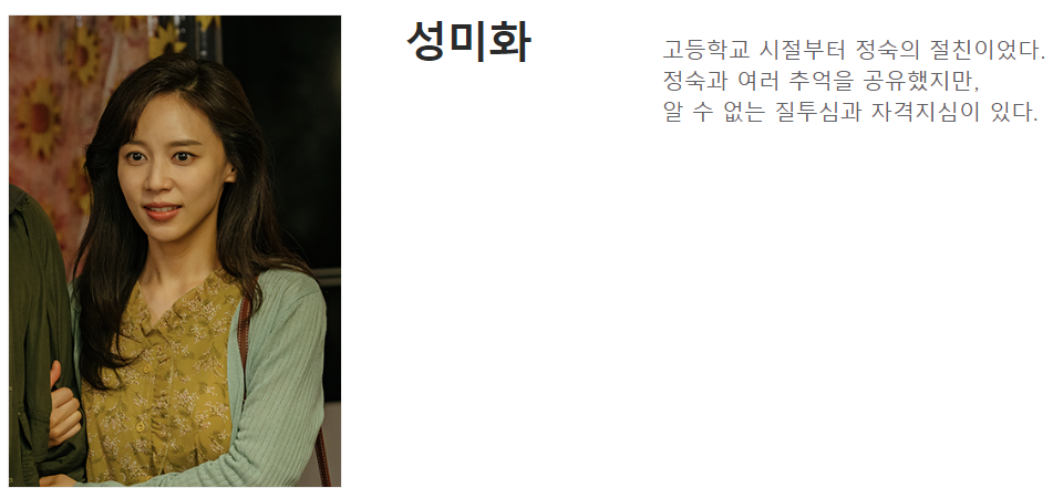 정숙한 세일즈 등장인물 12