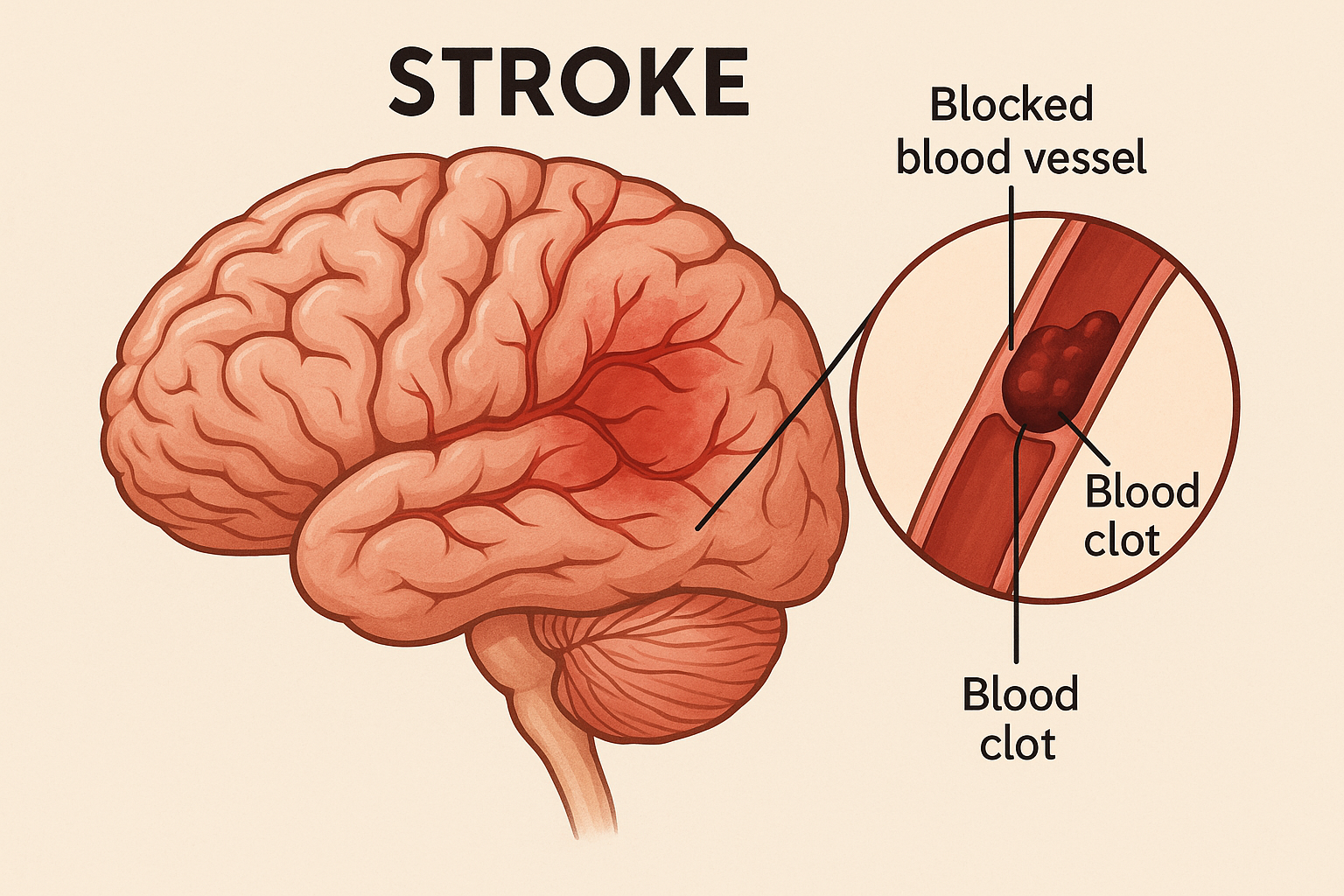 뇌졸중 관련 일러스트 이미지