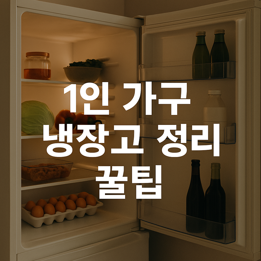 1인 가구를 위한 냉장고 정리 노하우