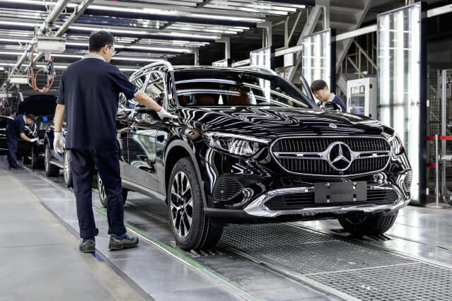 중국 베이징벤츠오토모티브(BBAC) 생산공장.