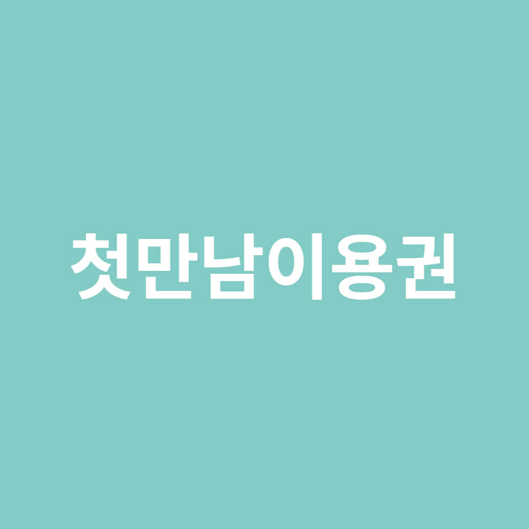 첫만남이용권 잔액조회 하는 방법