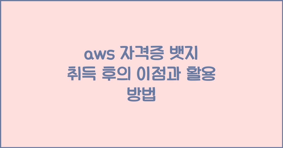 aws 자격증 뱃지
