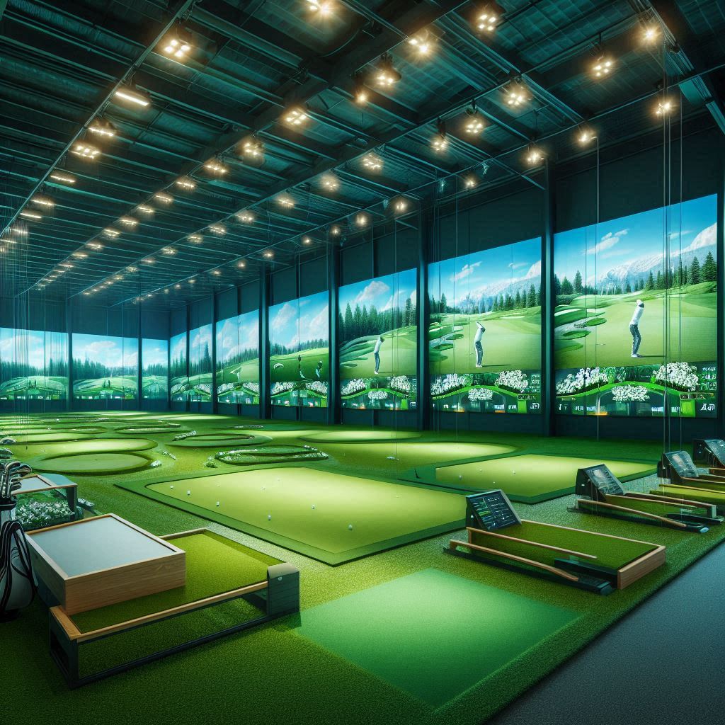 실내골프연습장 배경