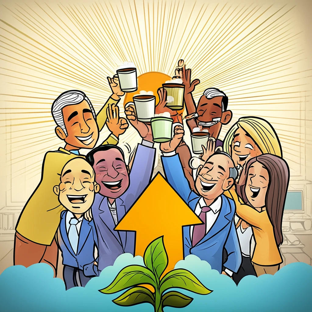 협력과 성공 동료를 위한 활기찬 새해..