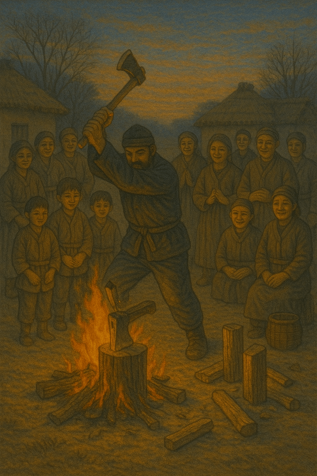 첫 장작 쪼개기 마을맞이 축제— 겨울의 첫 장작이 열어주는 새해의 문을 맞이하는 의식