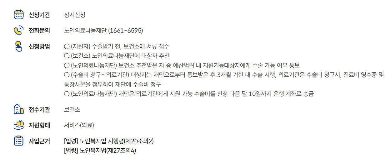 노인 무릎수술 지원