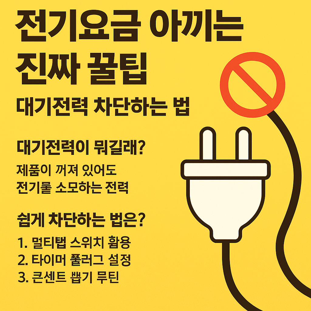 대기전력 차단 꿀팁