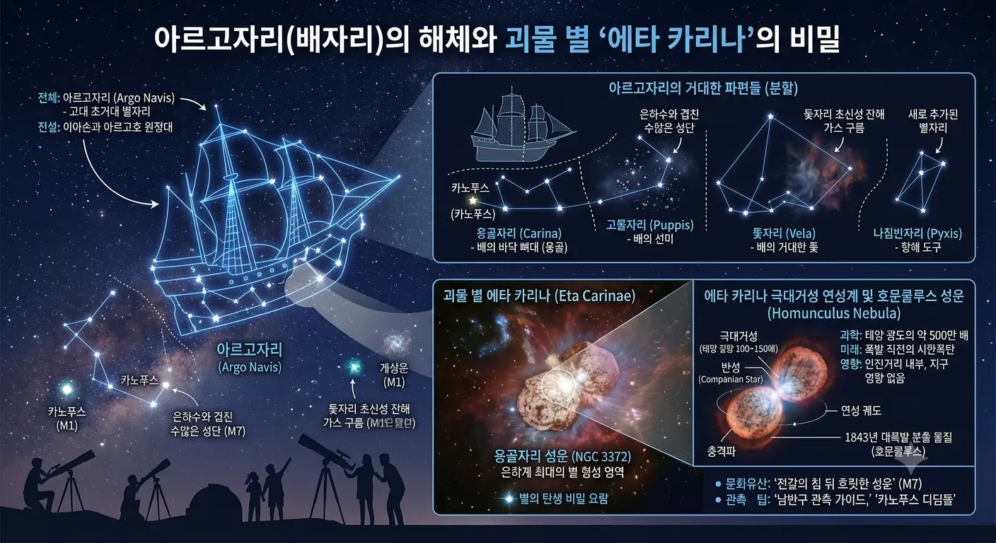 아르고자리(배자리)의 해체와 괴물 별 에타카리나의 비밀