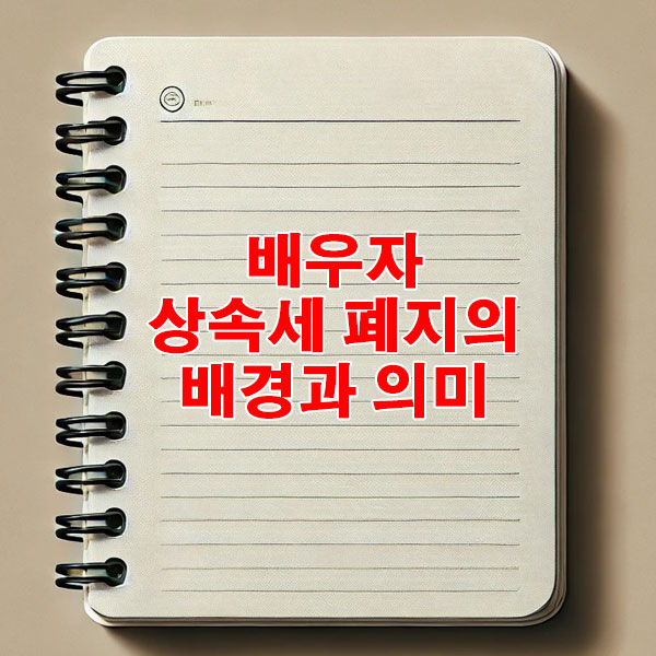 배우자 상속세 폐지의 배경과 의미
