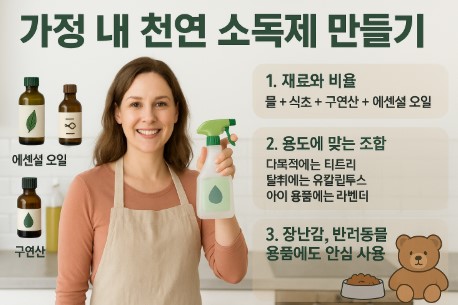 가정 내 천연 소독제 만들기 사진
