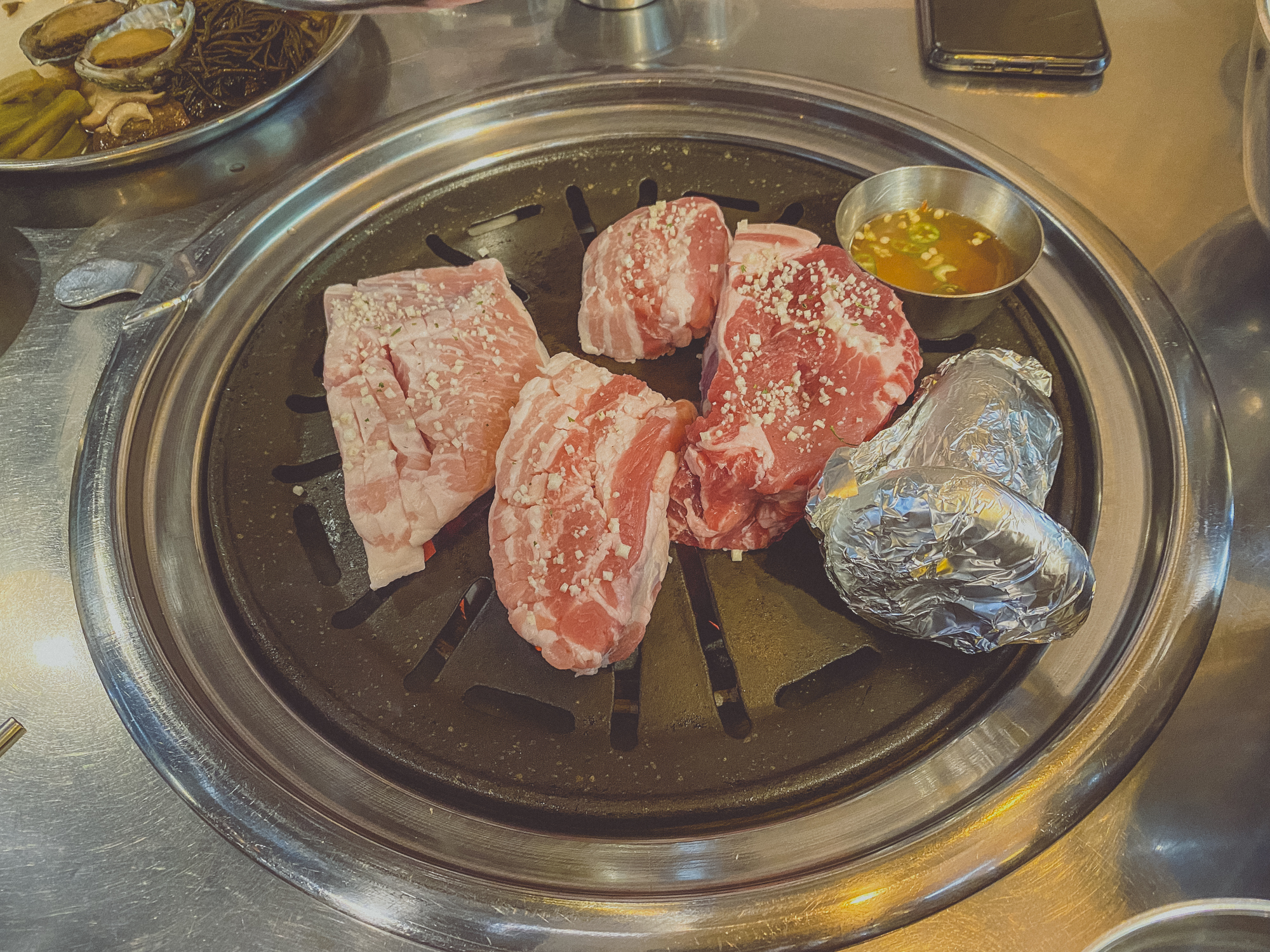 삼겹본살과 목살 그리고 껍데기항정살