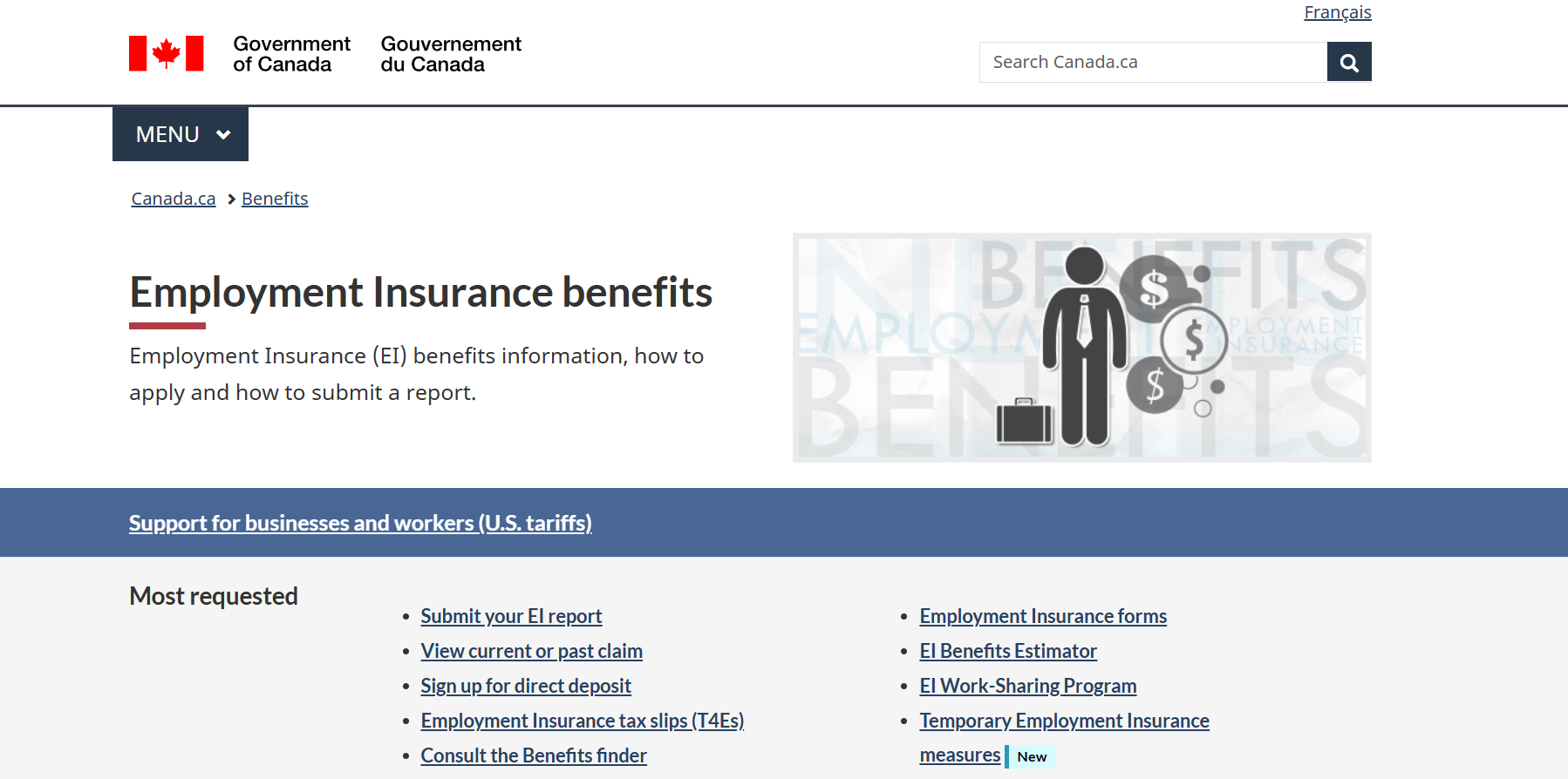 Service Canada EI information