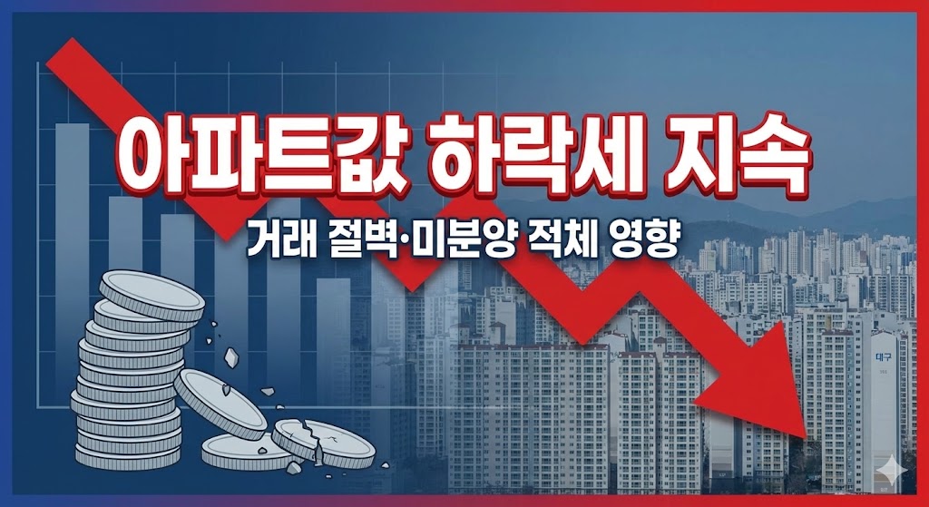 대구 아파트값 ‘날개 없는 추락’…북구 대장주도 2억 5천 ‘뚝’