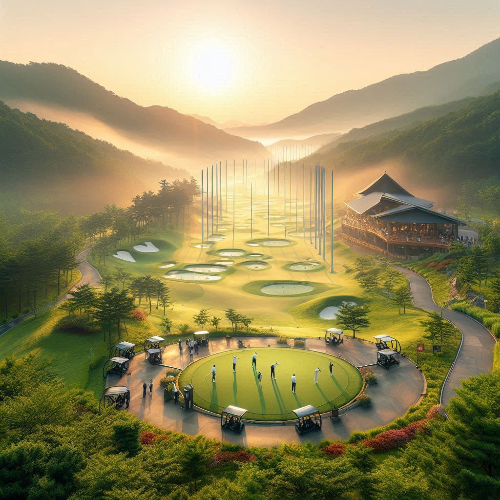 창원 골든힐골프연습장 배경
