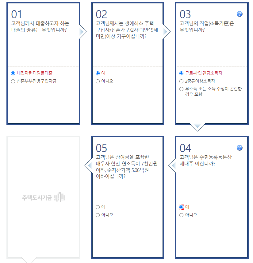 내집마련 디딤돌대출 주택구입자금 계산하기