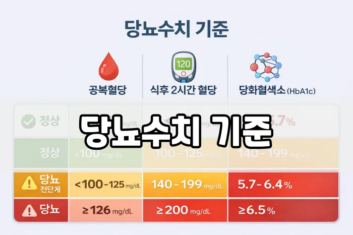당뇨수치 기준