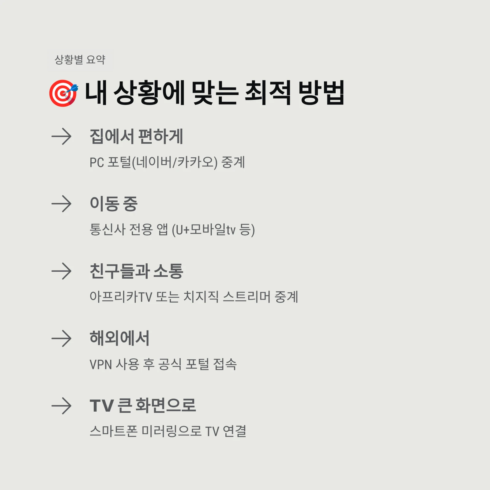 내 상황에 맞는 최적 방법