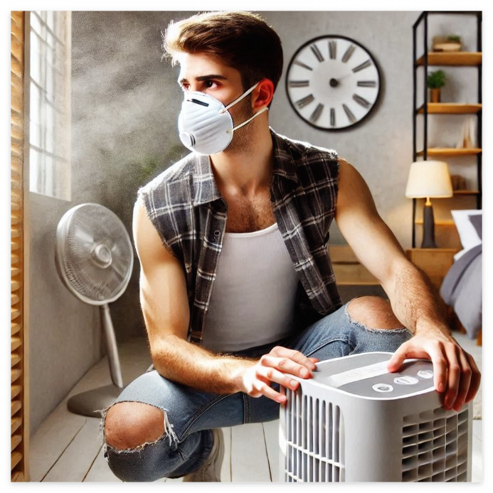 초미세먼지가 심해서 공기청정기를 트는 사람