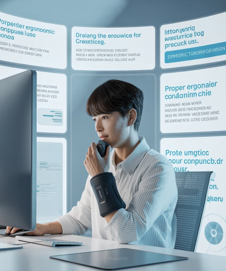 컴퓨터 많이 쓰는 직장인, 손목터널증후군 예방을 위한 바른 자세와 용품 추천