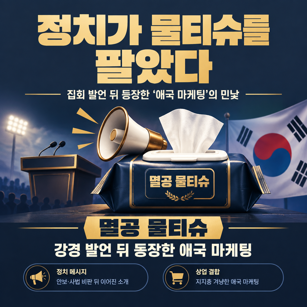 정치가 물티슈를 팔았다
