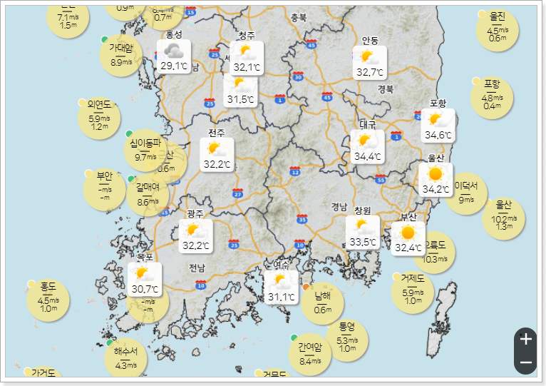 2024년 9월 날씨 전망(지역별)