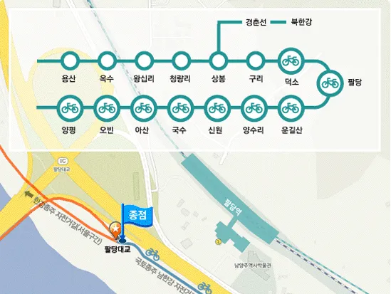 자전거 한강 코스 여유 구간 화장실 위치 자판기 포인트 안내_8
