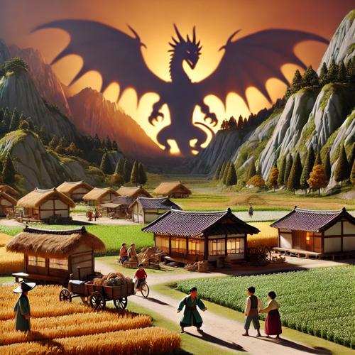 전남의 작은 마을과 마을을 괴롭히는 용