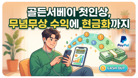 골든서베이 첫인상, 무념무상 수익에 현금화까지